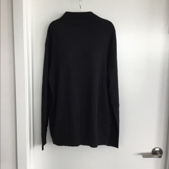Brandni   Black 3/4  Zip long sleeve  Men’s Sweater Size Large  $40 - Picture 3 of 8